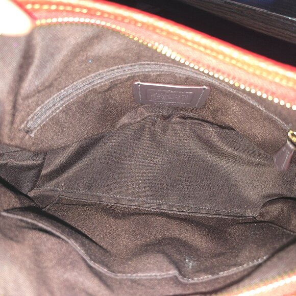 COACH Laurel Shoulder Bag in Lux Pebble Leather Red - Picture 11 of 11